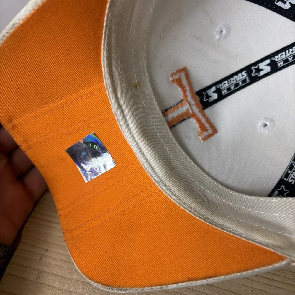 Tennessee Volunteers Hat Cap Strap Back Orange White NCAA Football Starter Mens